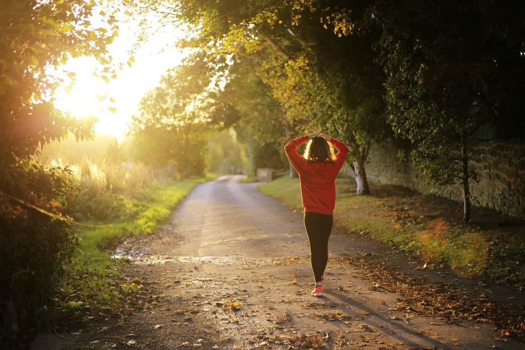 Exercising and mental health.